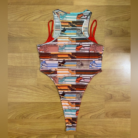 Sneaker Print Mesh Bodysuit - Picture 4 of 7